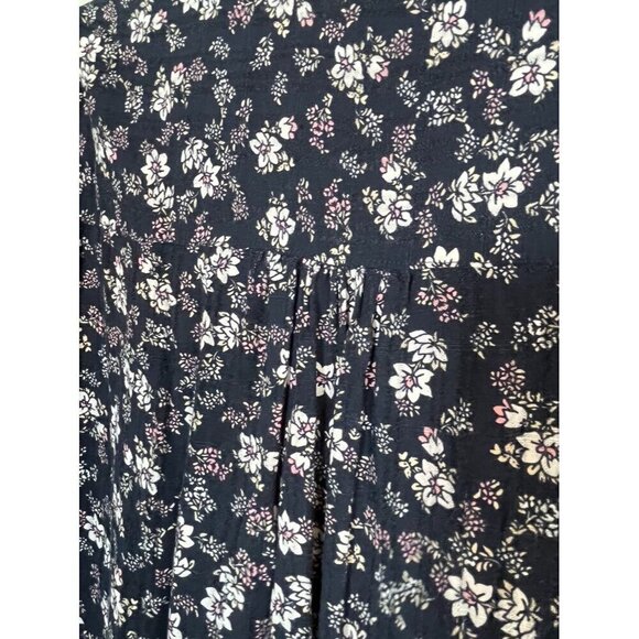 Lane Bryant Top Women 14 Blue Pullover Boho Neutral Western Feminine Flowy 80s - Picture 8 of 14